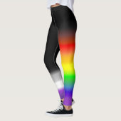 Regenbogen-Stolzflaggen des asymetrischen Asses Leggings (Links)