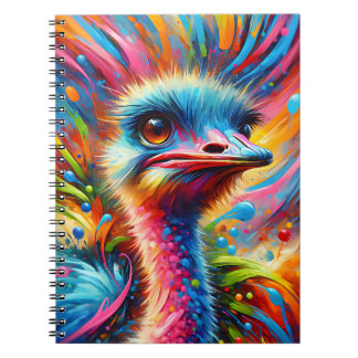 Regenbogen-Strauß-Splash-Notizbuch Notizblock