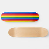 Regenbogen-Streifen auf schwarzer Unterstützung Skateboard (Horizontal)