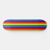 Regenbogen-Streifen auf schwarzer Unterstützung Skateboard (Horizontal)
