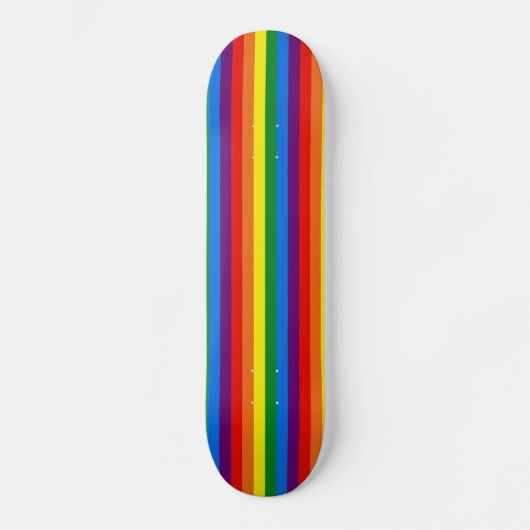 Regenbogen-Streifen auf schwarzer Unterstützung Skateboard (Vorderseite)