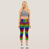 Regenbogen Streifen Capris (Vorderseite)