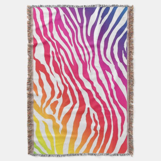 Regenbogen-Streifen Decke (Vorderseite Vertikal)