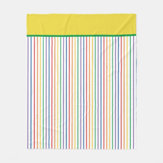 Regenbogen Streifen Fleecedecke (Vorderseite)