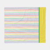 Regenbogen Streifen Fleecedecke (Vorderseite (Horizontal))