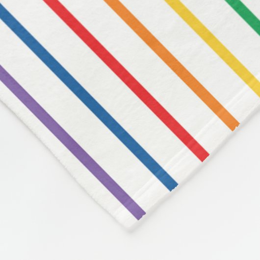 Regenbogen Streifen Fleecedecke (Ecke)