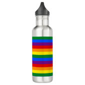 Regenbogen Streifen Gay Pride Design Wasserflasche Edelstahlflasche (Links)