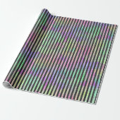 REGENBOGEN-STREIFEN GESCHENKPAPIER (Ungerollt)