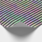 REGENBOGEN-STREIFEN GESCHENKPAPIER (Ecke)