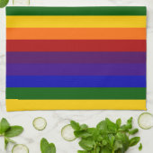 Regenbogen-Streifen Handtuch (Gefaltet)