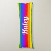 Regenbogen Streifen Individuelle Name Kissen (Vorderseite Vertikal)