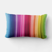 Regenbogen-Streifen-Kissen Lendenkissen (Rückseite)