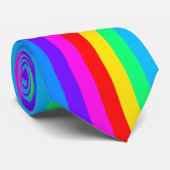 Regenbogen-Streifen Krawatte (Gerollt)