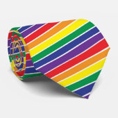 Regenbogen-Streifen-Krawatte Krawatte (Gerollt)