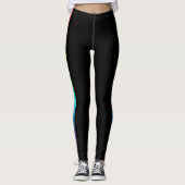 Regenbogen-Streifen Leggings (Vorderseite)