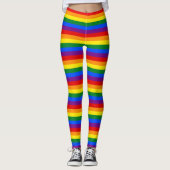 Regenbogen Streifen Leggings (Vorderseite)