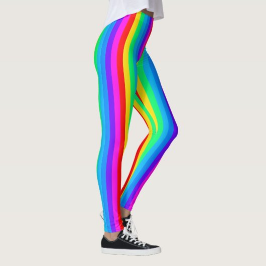 Regenbogen Streifen Leggings (Rechts)