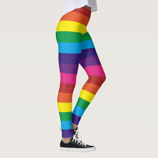 Regenbogen Streifen Leggings (Rechts)