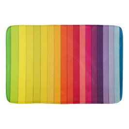 Regenbogen Streifen mehrfarbig Badematte
