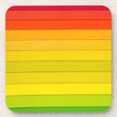 Regenbogen Streifen mehrfarbig Getränkeuntersetzer (Vorderseite)
