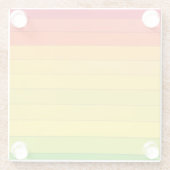 Regenbogen Streifen mehrfarbig Glasuntersetzer (Rückseite)