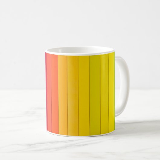 Regenbogen Streifen mehrfarbig Kaffeetasse (VorderseiteRechts)