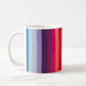 Regenbogen Streifen mehrfarbig Kaffeetasse (Links)