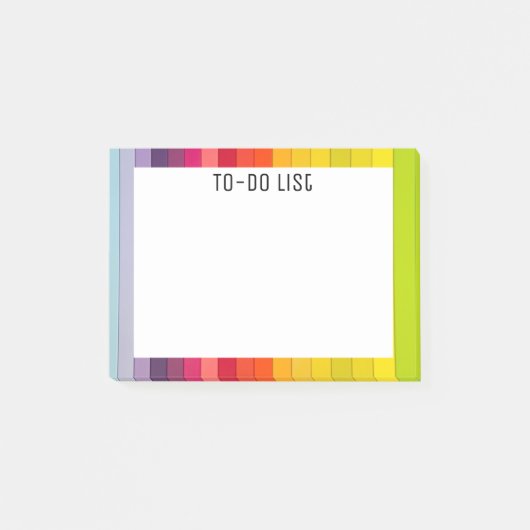 Regenbogen Streifen mehrfarbig Post-it Klebezettel (Vorderseite)