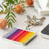 Regenbogen Streifen mehrfarbig Schlüsselanhänger (Seite)