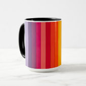 Regenbogen Streifen mehrfarbig Tasse (Vorderseite Links)