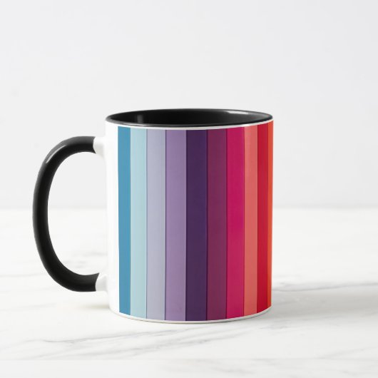 Regenbogen Streifen mehrfarbig Tasse (Links)