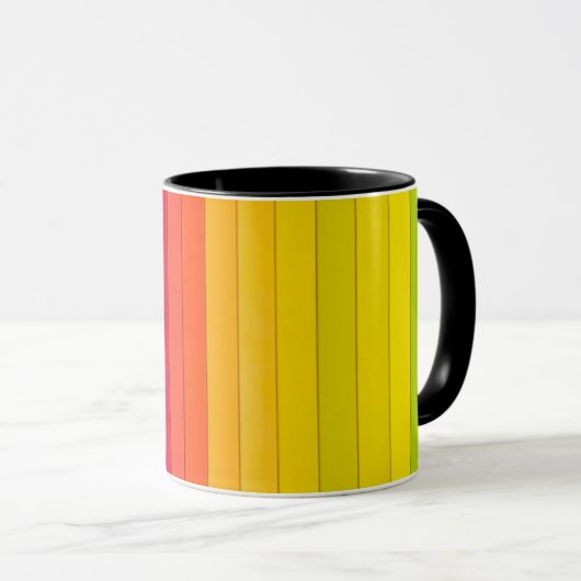 Regenbogen Streifen mehrfarbig Tasse (VorderseiteRechts)