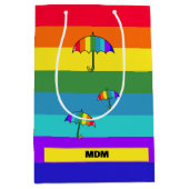 Regenbogen Streifen Mittlere Geschenktüte (Vorderseite)