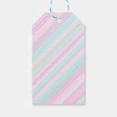 Regenbogen-Streifen-Muster Geburtstagsvorlage Geschenkanhänger (Rückseite)