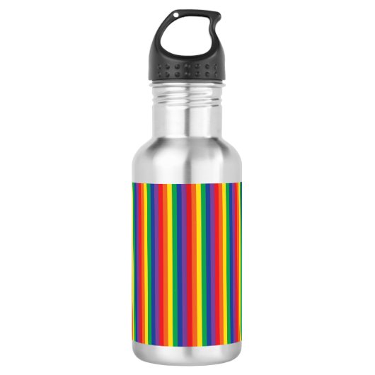 Regenbogen Streifen Niedlich Kinder Wasser Flasche Edelstahlflasche (Vorderseite)