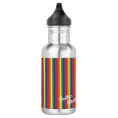 Regenbogen Streifen Niedlich Kinder Wasser Flasche Edelstahlflasche (Rechts)