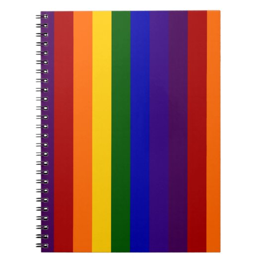 Regenbogen-Streifen Notizblock (Vorderseite)