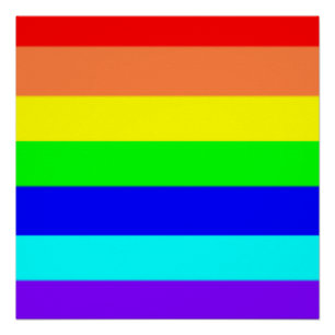 Regenbogen-Streifen Poster
