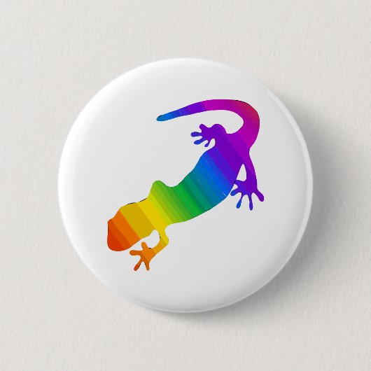 Regenbogen-Streifen Salamander Button (Vorderseite)