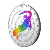 Regenbogen-Streifen Salamander Dartscheibe (Vorderseite rechts)