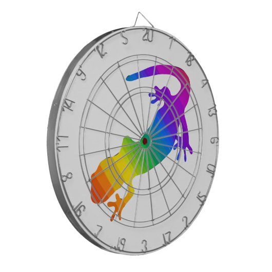 Regenbogen-Streifen Salamander Dartscheibe (Vorderseite Links)