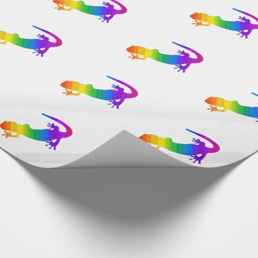 Regenbogen-Streifen Salamander Geschenkpapier (Ecke)