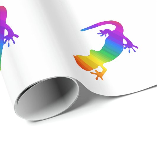 Regenbogen-Streifen Salamander Geschenkpapier (Rolleneckpunkt)