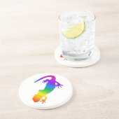 Regenbogen-Streifen Salamander Getränkeuntersetzer (Seite)