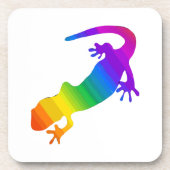 Regenbogen-Streifen Salamander Getränkeuntersetzer (Vorderseite)