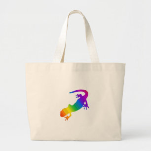 Regenbogen-Streifen Salamander Jumbo Stoffbeutel