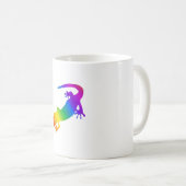 Regenbogen-Streifen Salamander Kaffeetasse (VorderseiteRechts)