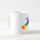 Regenbogen-Streifen Salamander Kaffeetasse (Vorderseite Links)