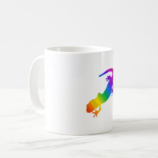Regenbogen-Streifen Salamander Kaffeetasse (Vorderseite Links)