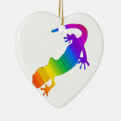 Regenbogen-Streifen Salamander Keramikornament (Rechts)